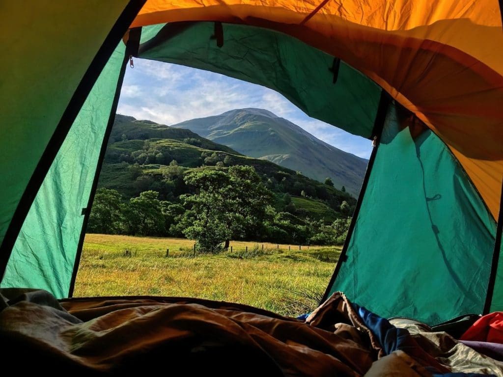 tent landscape framing